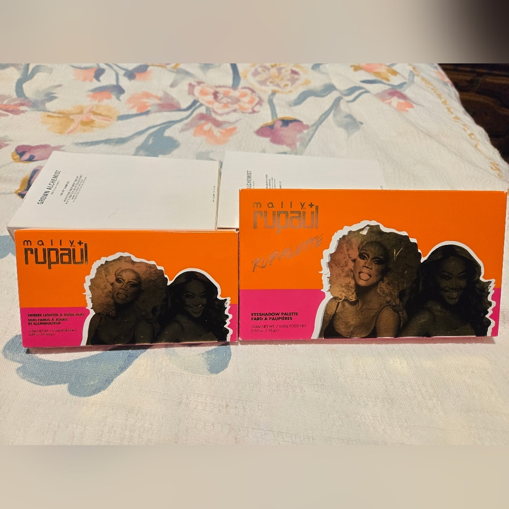 Mally x RuPaul Eyeshadow Palette Set - Orange & Pink Packaging